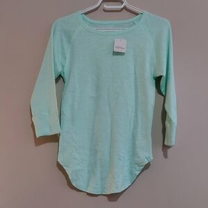 Free people cotton lounge top 1/4 sleeve nwt size XS